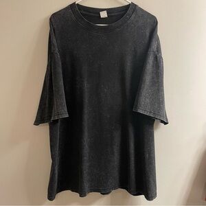 Urban Outfitters Mineral Wash Dark Black Oversized T Shirt
